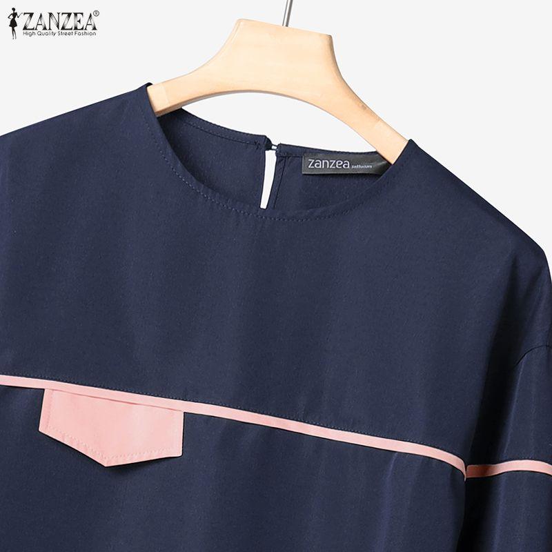 ZANZEA Women Long Sleeve Blouse and Long Skirts Casual Two Piece Suit Sets