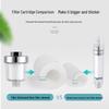 Universal Shower Head Filter with Replaceable PP Cotton Cartridge for Home Water Purification