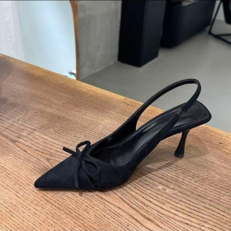 

New Leopard Print Pointed Toe Office Lady Shoes Designer Shallow Stilettos Large Size Ankle Strap Women High Heels Pumps 40 чёрный