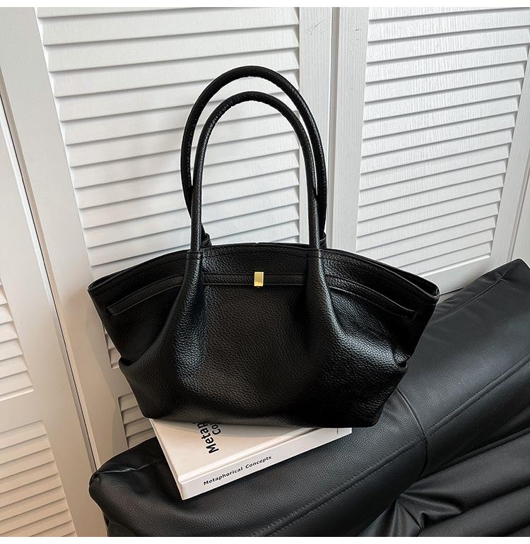 

Вместительная ретро-плиссированная женская сумка-тоут 2025 года, модная универсальная сумка-мессенджер на одно плечо/подмышку