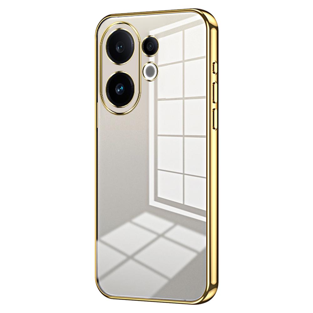 

For vivo S30 5G Case Electroplating Frame Soft TPU Phone Cover Gold