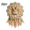 Dekorative Kranzherstellungszubehör 12-Monats DIY Türhänger Nähset, Stoff Patchwork Muster und Eingangsbereich Wandbehang Ornamente Saisonal