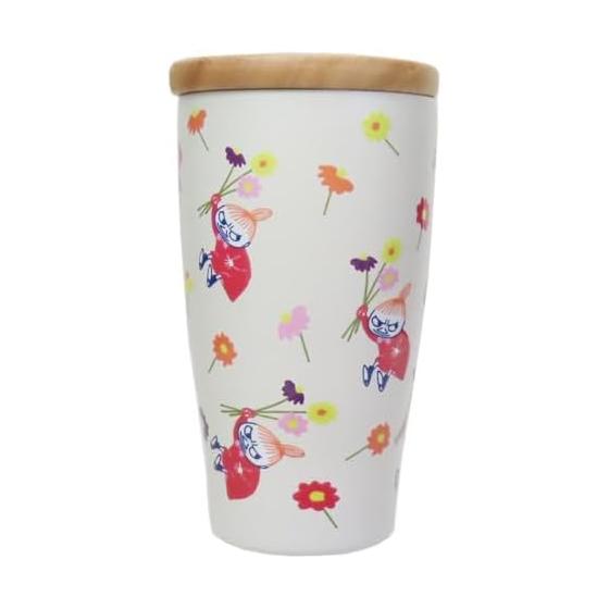 Moomin stainless steel tumbler with wooden lid Little My