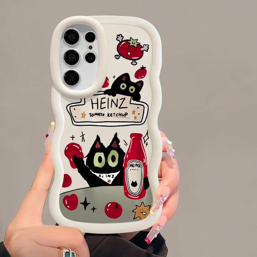 Case for Samsung Galaxy A26 S23 Plus S25 A25 S24 S21 S22 Ultra S20 FE Soft Phone Cover A55 A35 A34 A54 A36 A24 Tomato Sauce