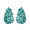 Vintage Candy Color Openwork Pattern Long Earrings For Women Jewelry Big Hollow Geometric Metal Drop Dangle Earrings Pendientes
