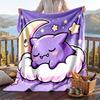 Warm Flannel Blanket Pokemon Pattern, Lightweight Comfortable Throw Blanket for Bed Sofa Use