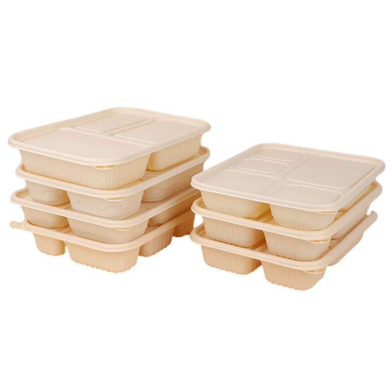 Eco-Friendly 3-Compartment Corn Starch Disposable Bento Box