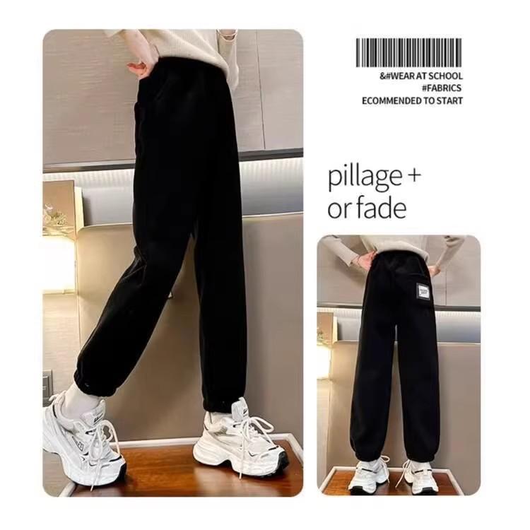 Winter-Cordhosen für Mädchen (Übergröße, mit Samtfutter): Dicke, stylische Herbst-/Winter-Freizeithosen für große Mädchen