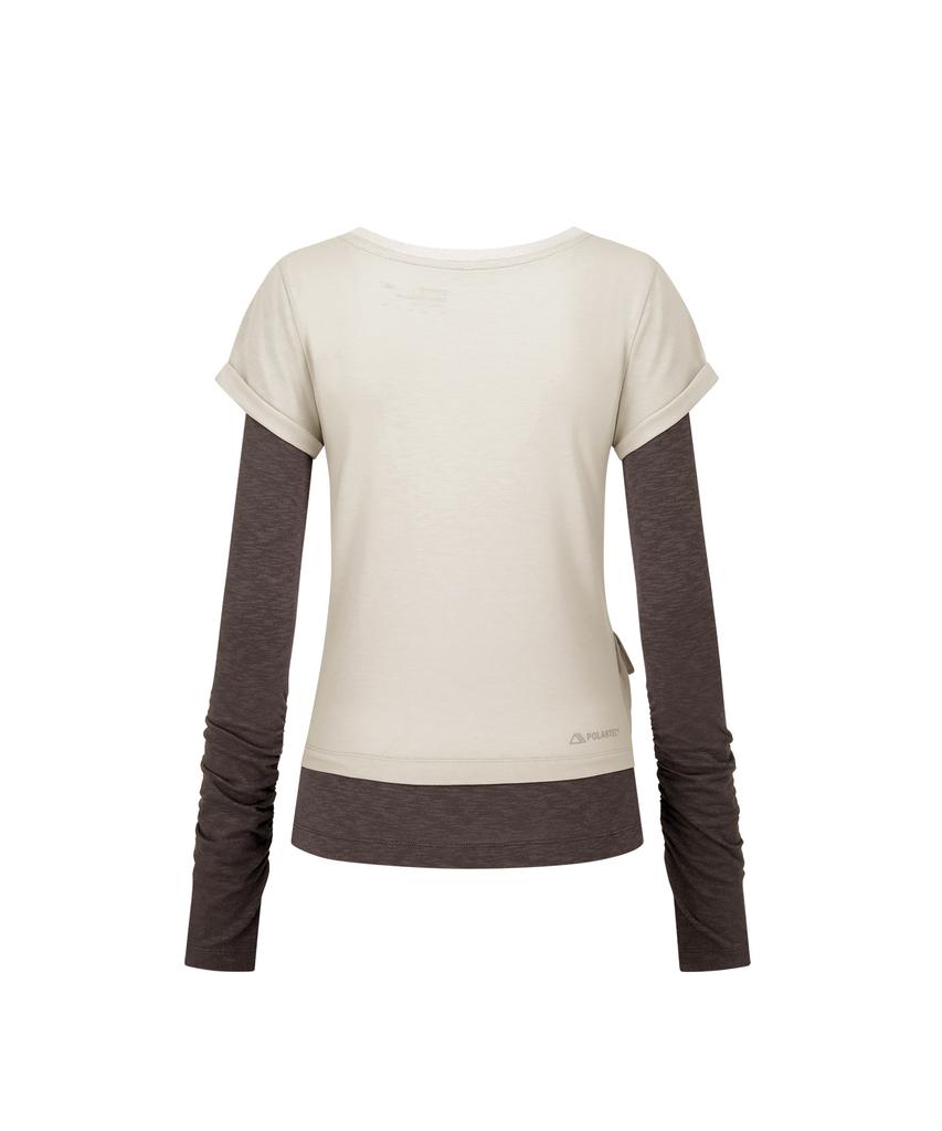 Sun Love W Polartec® Delta™ Flexair Layered Ls Tee Stone