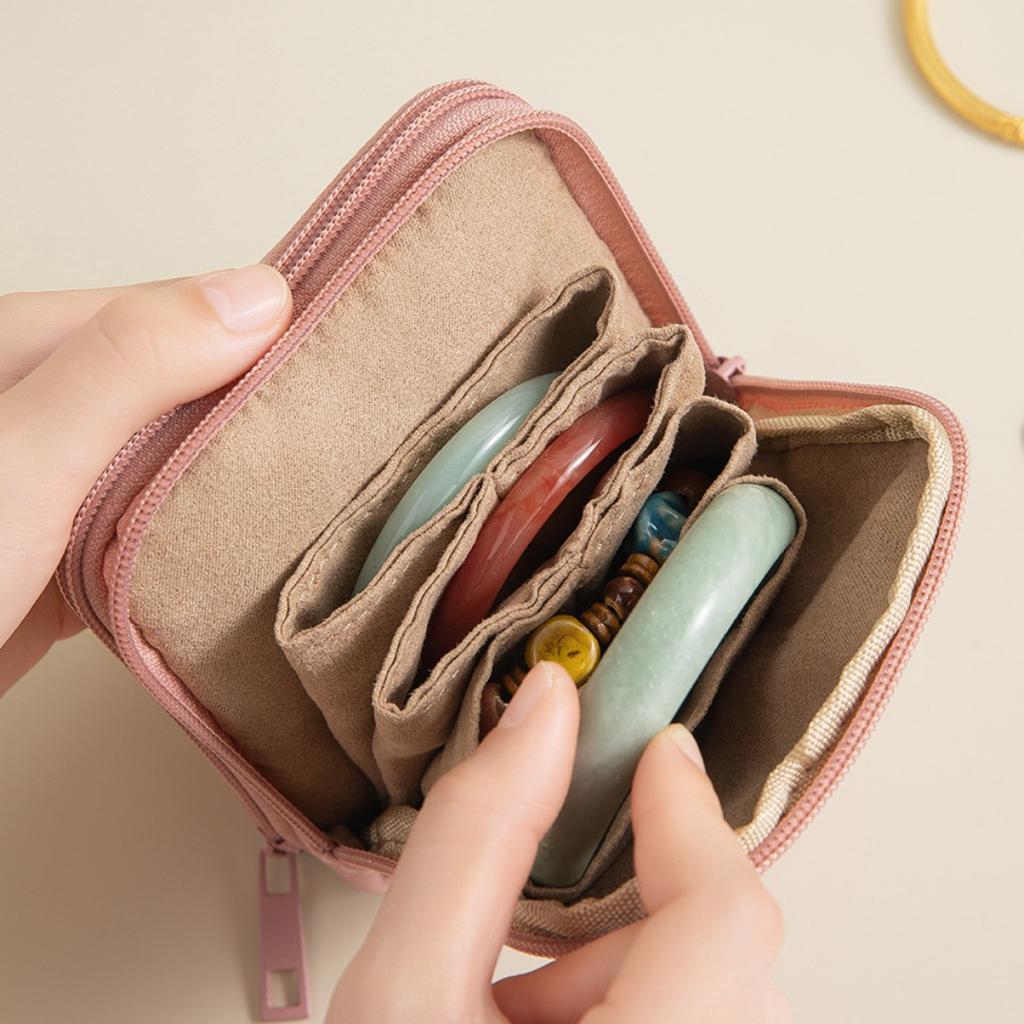 Waterproof Jewelry Organizer Double-Layer Portable Jewelry Case Travel Jewelry Pouch Portable For Daily Use Backpack Luggage