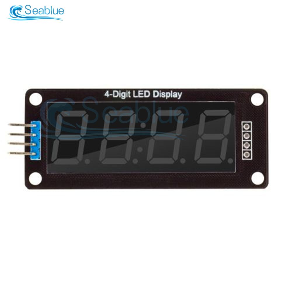 0.56 Inch 0.56" 4-Digit Digital Display Tube Decimal 7 Segments TM1637 LED Module Board for Arduino Red Green Yellow Blue White