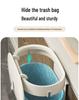 Wall-Mounted Kitchen & Bathroom Trash Can with Lid - Slim Waste Basket for Tight Spaces