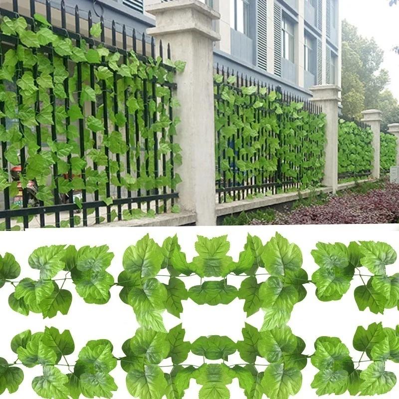 Simulation Grape Leaves Plastic Evergreen Vine Simulation Leaves Decoration Pipe Ceiling Winding Simulation Vine Leaves