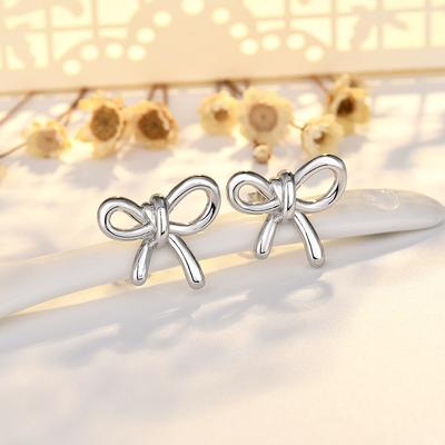 New High-end Fashion Bow Earrings Light Luxury Earrings for Women Gold Earrings