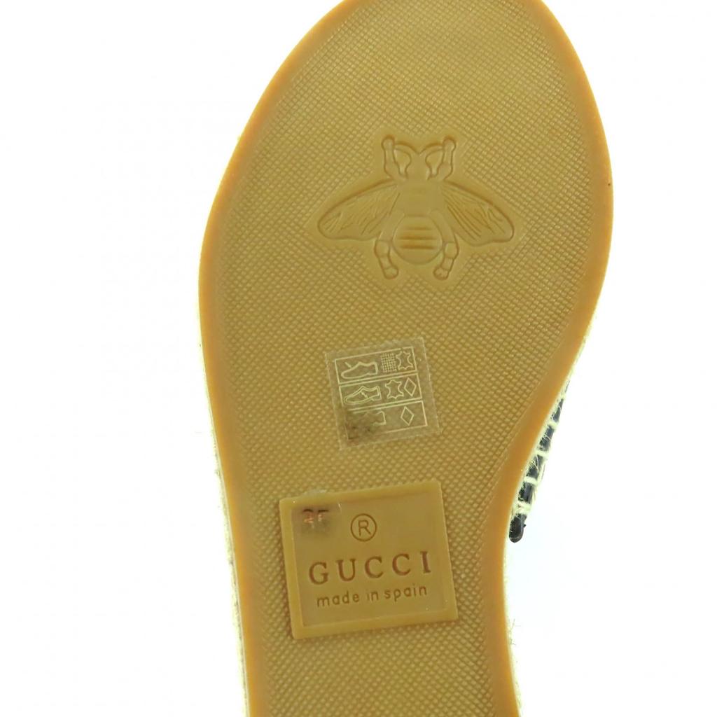 Excellent GUCCI Sandals GG Marmont espadrilles beige GG canvas Women 35 620120 Used