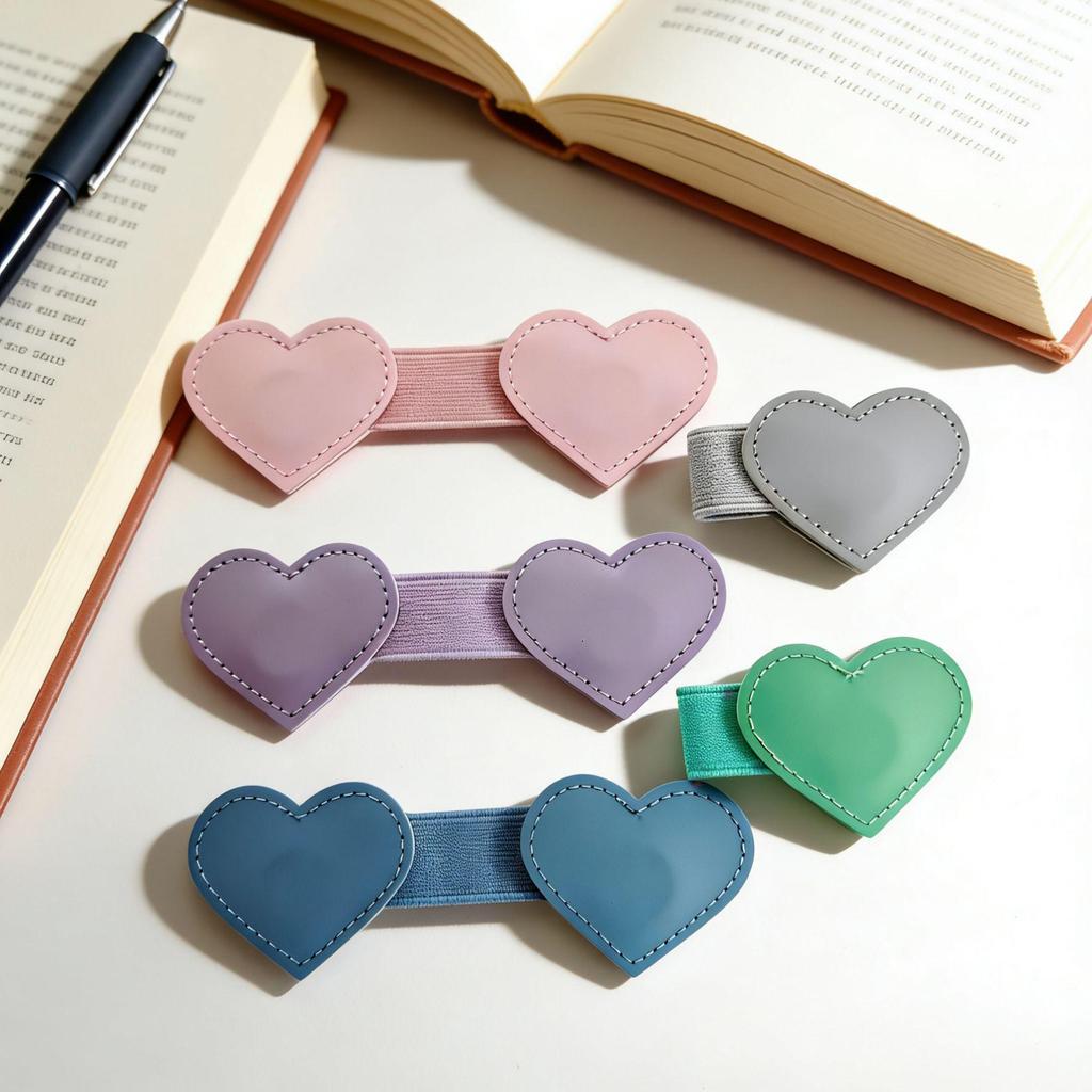 Year of the Horse Leather Heart Magnetic Bookmark & Pen Holder Clip