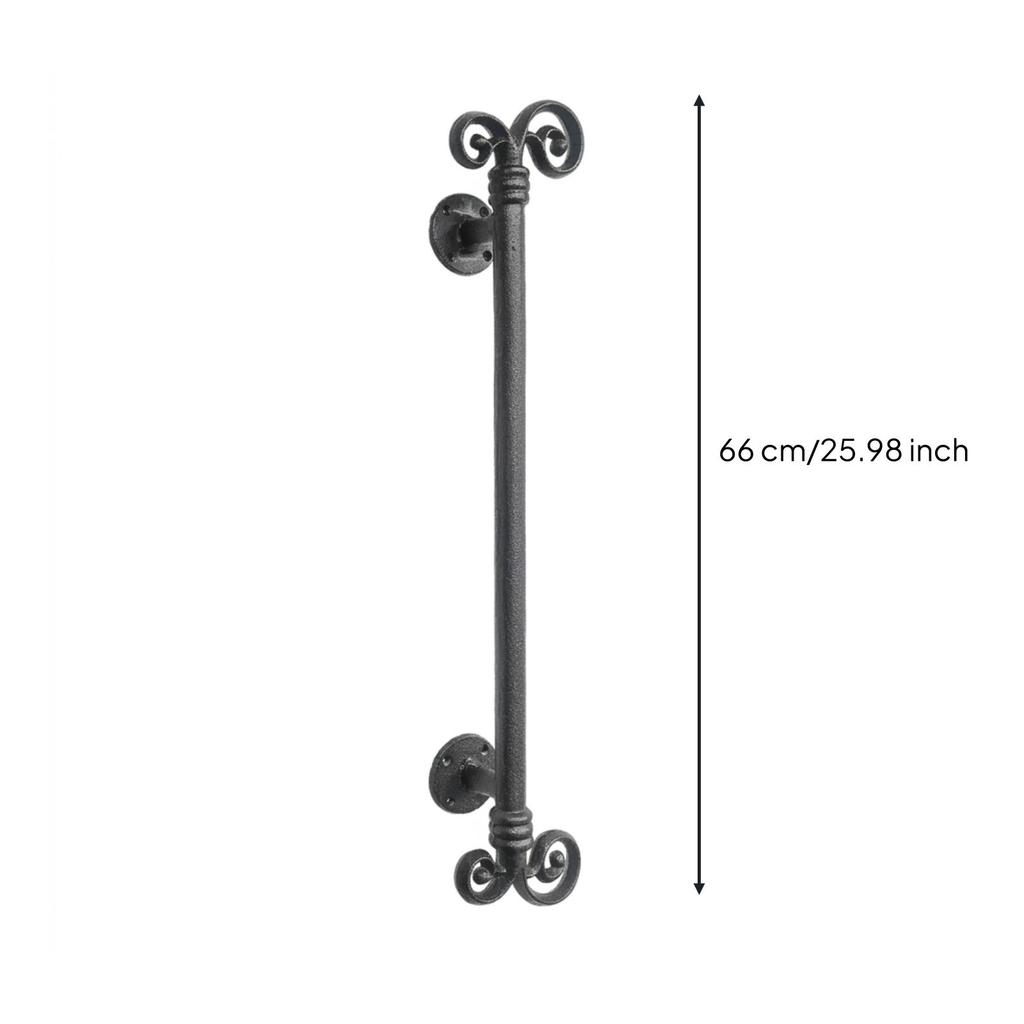 Long Pull Handle Vintage Cast Iron Heavy Duty for Doors, Cabinets,