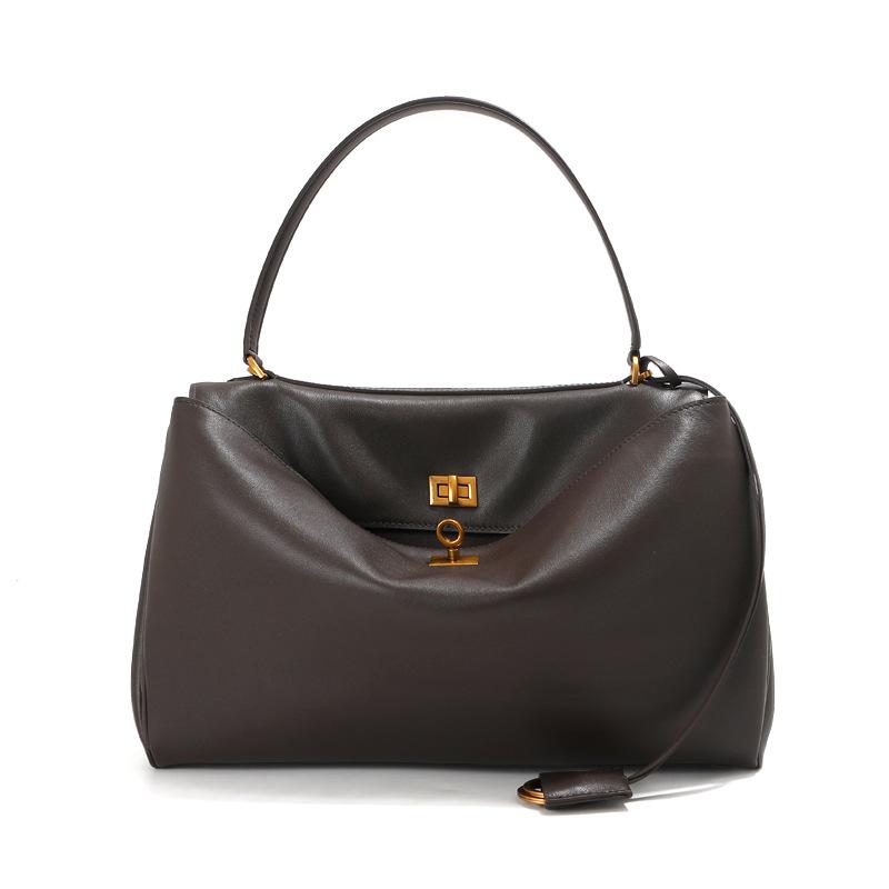 Custom Handmade Genuine Leather Womens Bag High-End Soft Cowhide Top Layer Leather Bag Single Strap Large Capacity Handbag