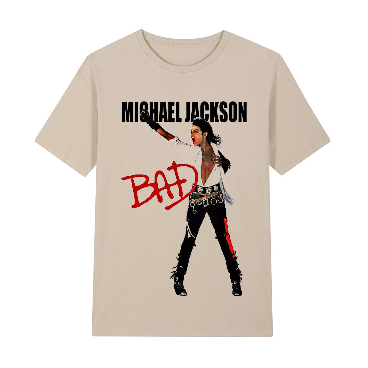

Майкл Джексон Bad Вінтажний Футболка Король Попу Хіп-Хоп Вуличний Стиль Повсякденний Бавовна Чоловіча Футболка Нова Футболка Футболка Жіночі Топи L