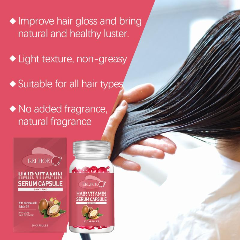 Eelhoe Anti Hair Loss Hair Vitamin Capsule Oil Keratin Complex Oil Smooth Silky Hair Serum Hair Mask Repair Frizz Damaged