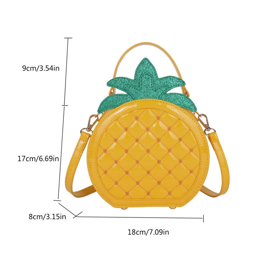 Cute Strawberry Shape Crossbody Bag personality Creative Handbag Funny Bag Fashion Small Round Bag Fruit Pineapple Shoulder Bag