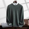 Fanzhen Men's Cashmere Blend Round Neck Sweater