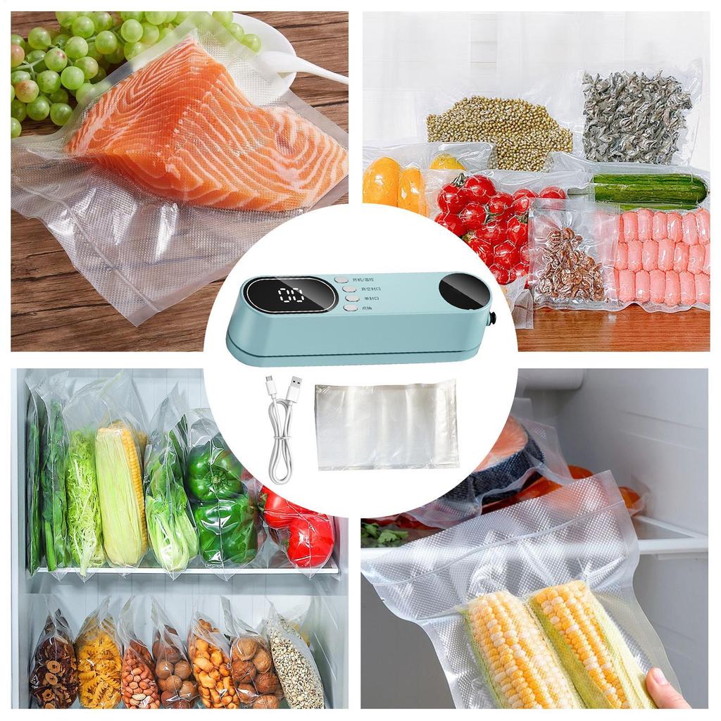 Mini Vacuum Sealer Machine Cordless Food Bag Packaging Tool Powerful Vacuum Sealer Machine For Home Dormitory Hotel Apartment