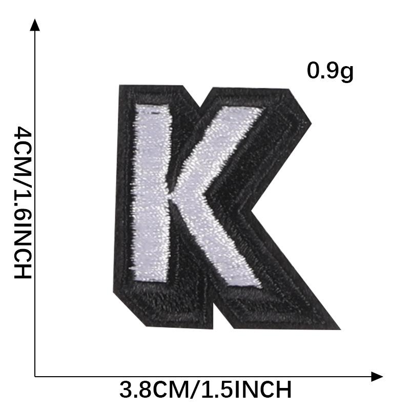 Duoku Computer Embroidery English Alphabet Cloth Label Name Label Ball Suit Mark Patch Clothing Accessories Embroidery Cloth Sticker