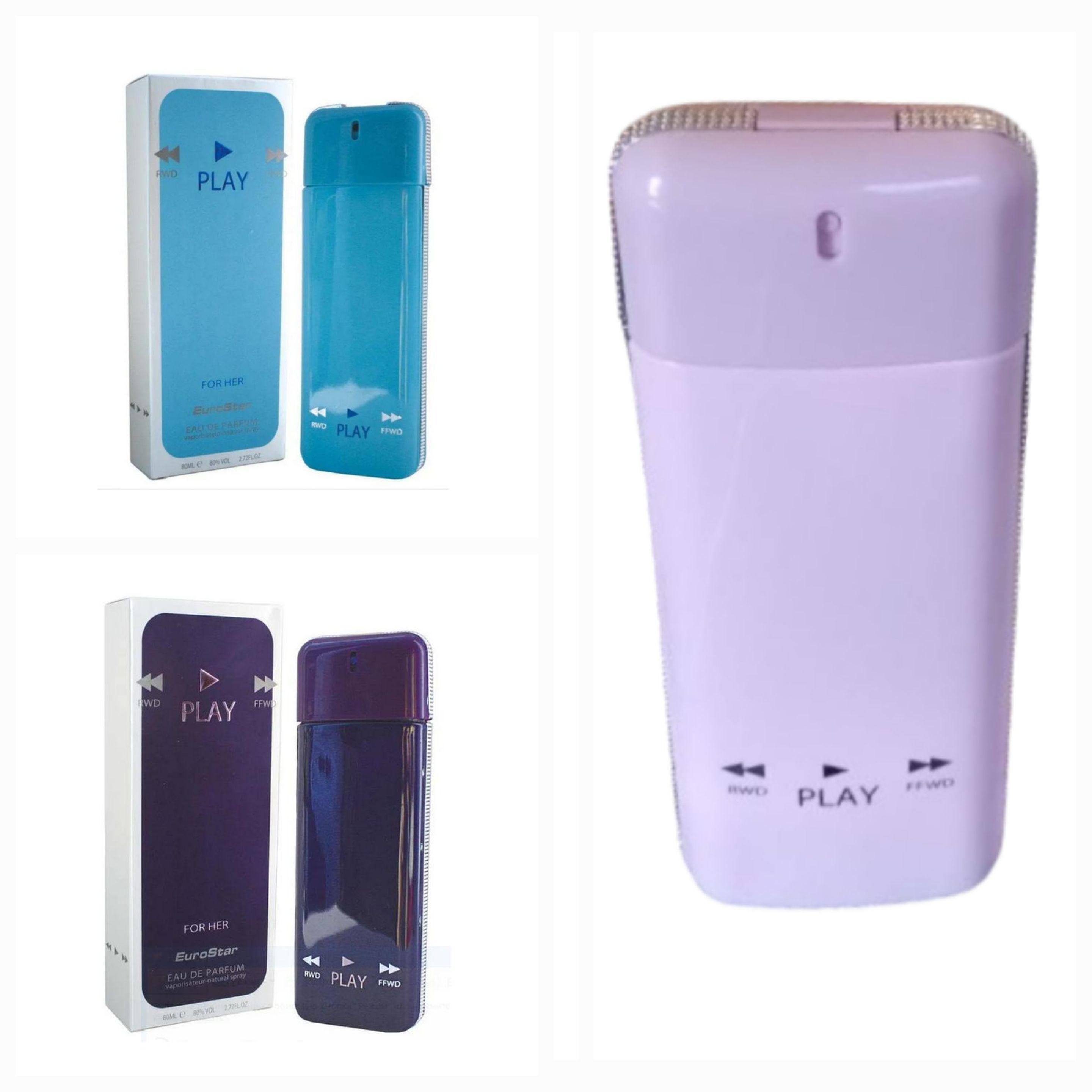 

PLAY Euro Star EDT 80 мл Play For Her Pink для жінок Рожевий, Фіолетовий і Синій Колір 80ML + 80ML + 80ML рожевий/синій