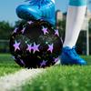 Colorful Pentagram Indoor Soccer Ball Colorful Machine Stitched PVC Size 5 Team Training Competition Ready Durable High-Bounce Cool Sports Gift