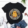 Kitten Nuggets Fast Food Cat Print  T Shirt Duck with Knife Cartoon T-shirts Duck Around and Find Out Funny Tshirt Y2k Tops