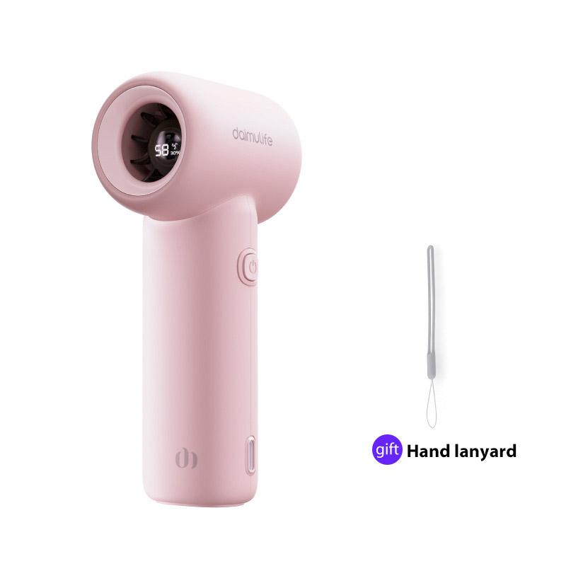 

Portable Handheld Electric Fan Mini Turbo Air Cooling Fans Low Noise Power Airflow for Office Outdoor Travel Cooling Fan New розовый