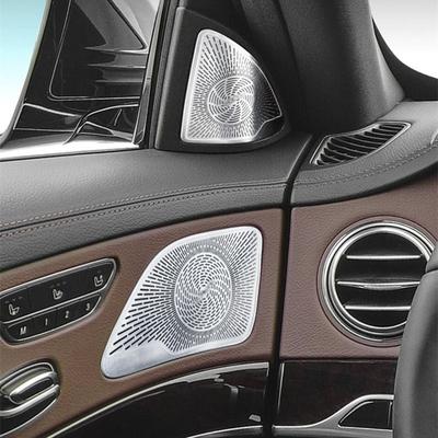 Car Horn Cover Door Horn Protective Cover A-pillar Tweeter Horn Cover Stainless Steel For Mercedes Benz S Class W222 2014-