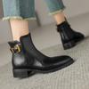 Fashion 2024 New Autumn Winter Women Boot Fashion Short Boots Round Toe Chunky Shoes for Women Chelsea Cowboy Boots Ankle Boots