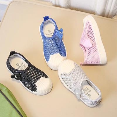Unisex Kids Flat Shoes for Summer Air Mesh Breathable Net Fabric Sneakers for Boys Girls School Children Casual Shoes Anti-kick