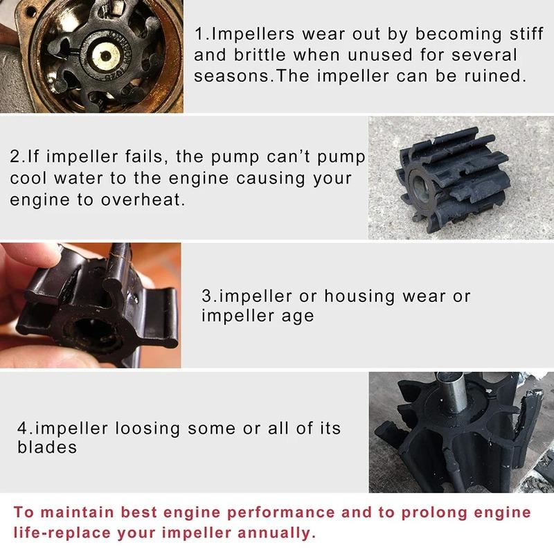 Water Pump Impeller Repair Kit For Honda Outboard 8hp 9.9hp 15hp 20hp Bf8/9.9/15/20 Engine Part 06192-ZW9-A30 19210-ZW9-A32