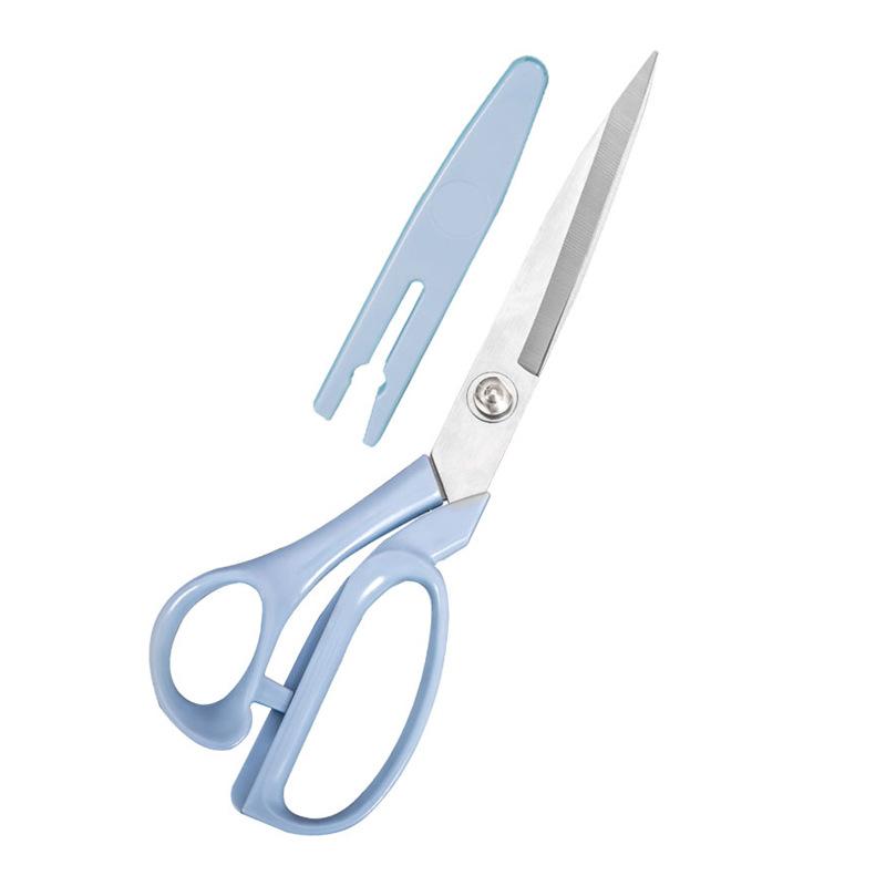 Stainless steel tailor scissors large household fabric cloth scissors sewing cutting tools синий