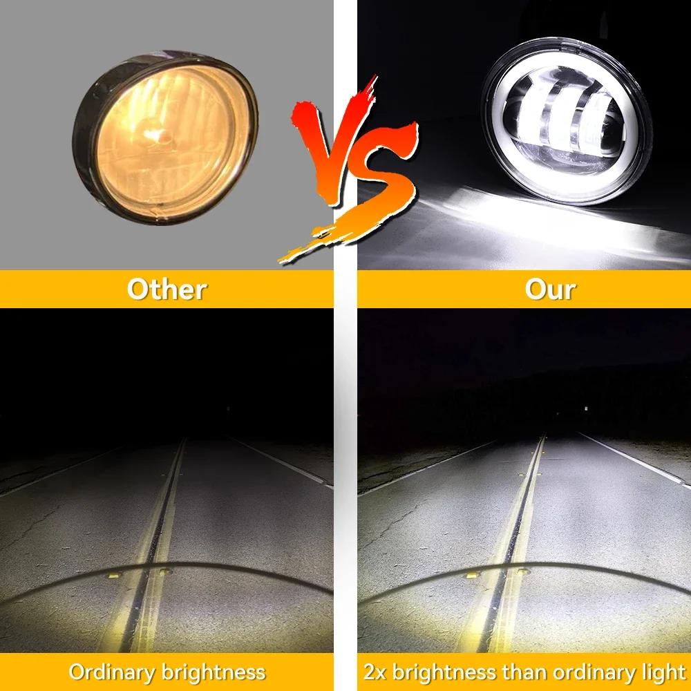 7inch LED Headlight +4.5inch Fog Lights 7"Bracket Mounting Ring Parts for Harley Touring Electra Glide Road King Street Glide