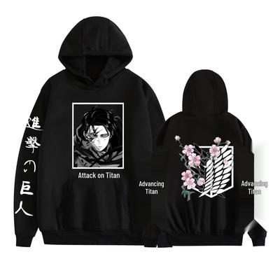 Felpa in Velluto Attack on Titan Taglie Forti - Stile Autunno/Inverno per Studenti
