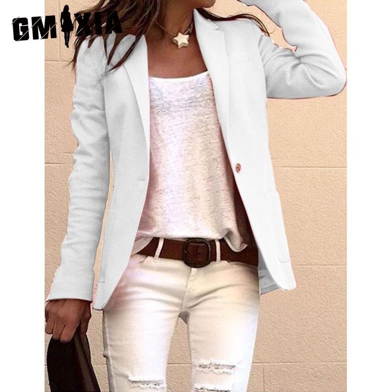 

GMXIA женские винтажные повседневные куртки и пальто с решетчатым принтом осень-зима с длинными рукавами и воротником-поло S белый