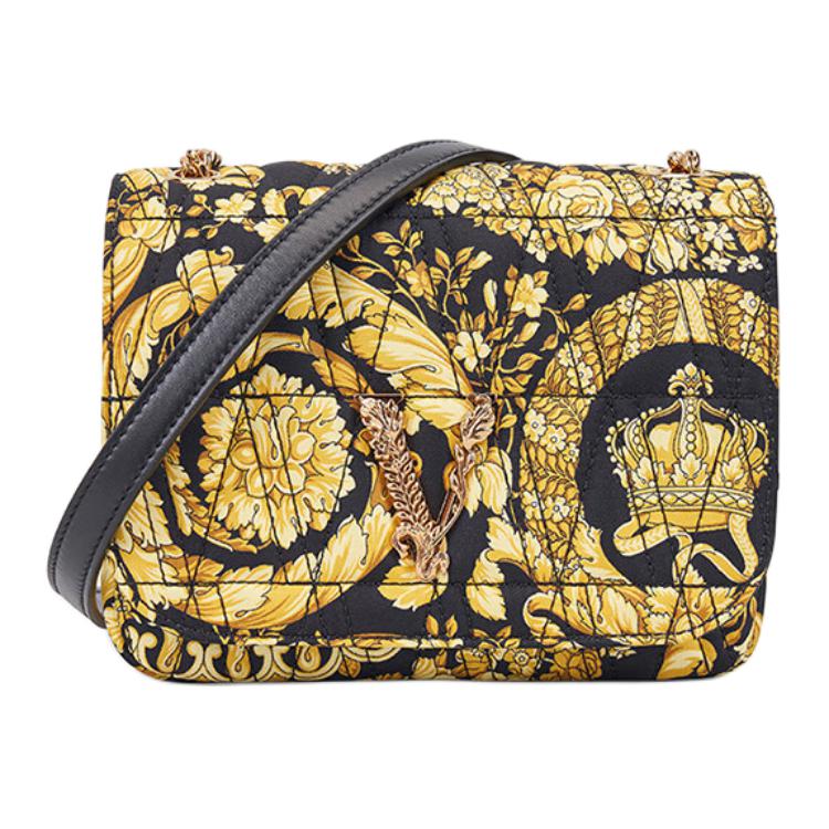 

Versace V Quilted Baroque Print Magnetic Flap Fabric Shoulder Crossbody Bag Women Bags Multicolor DBFH821-1A04300-5B02V Basic Set (Bag+Dust Bag)