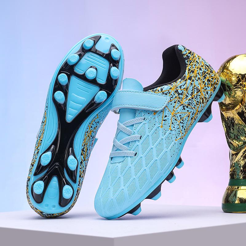 Kids' Studded Soccer Shoes for Boys and Girls, Youth Outdoor Lawn Football Shoes