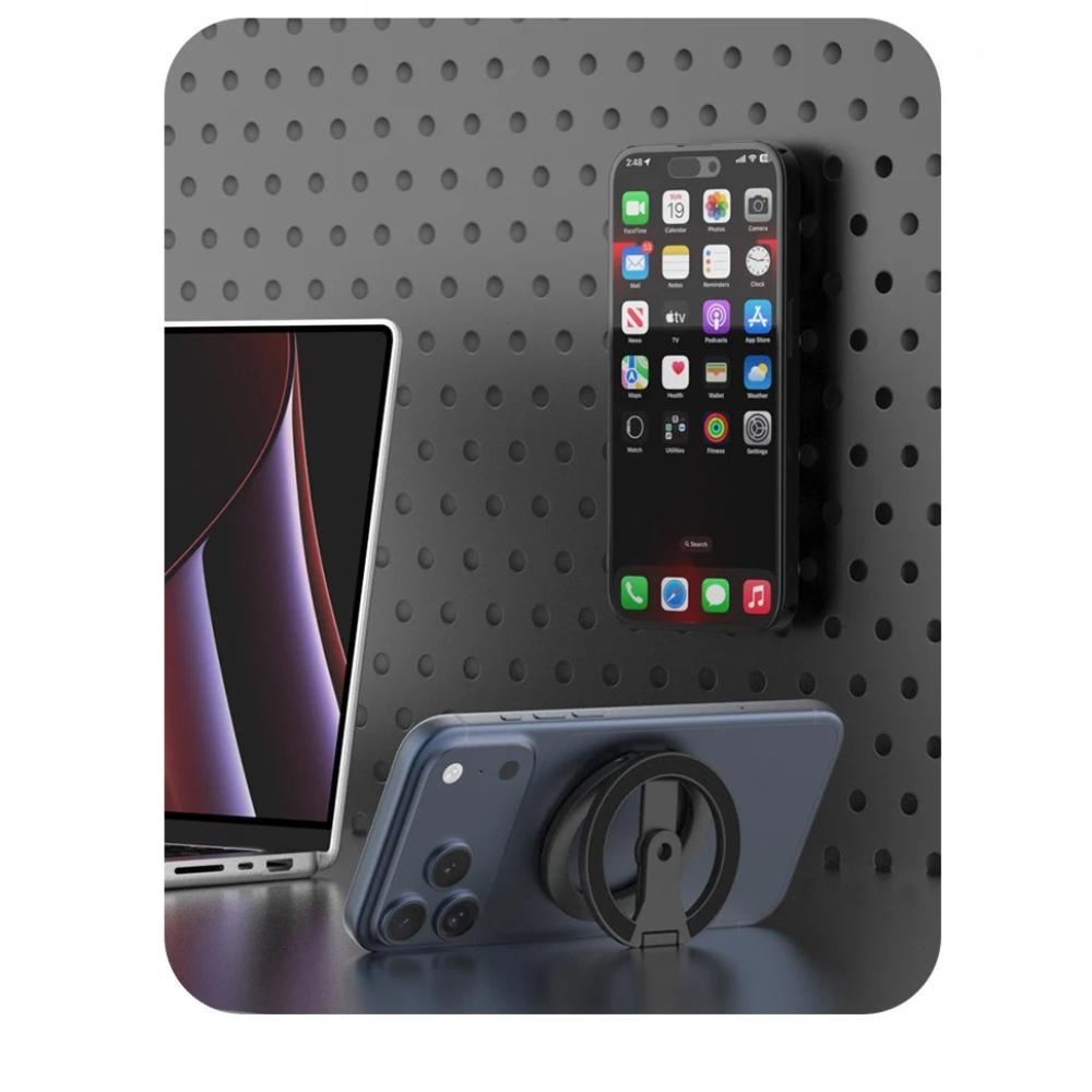 For magsafe Magnetic Phone Holder, Double-sided Magnetic Ring Buckle, Rotating And Folding Metal Stand Support Bracket Grip