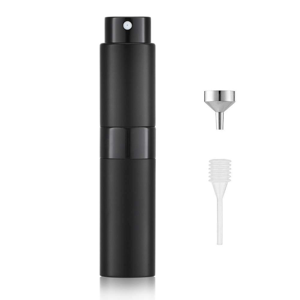 8ml Portable Refillable Perfume Atomizer Bottles Twist Up Aluminum Mini Empty Spray Bottles Set 1set Perfume Bottles