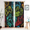 2 Pieces, Game Controller Printed Curtains - Semi Transparent - Suitable for Living Room, Bedroom, Kitchen, Home Decoration