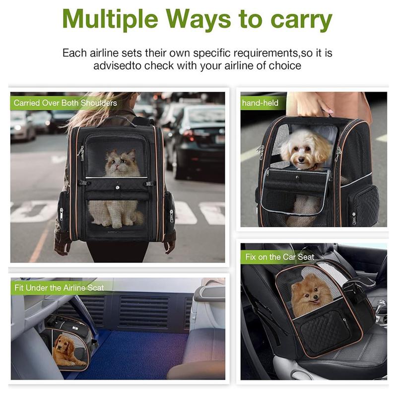 Foldable Small Dog Charter Carrying Cat Out Bag Portable Cat Bag Breathable Car Bag For Dogs Large-Capacity Pet Bag