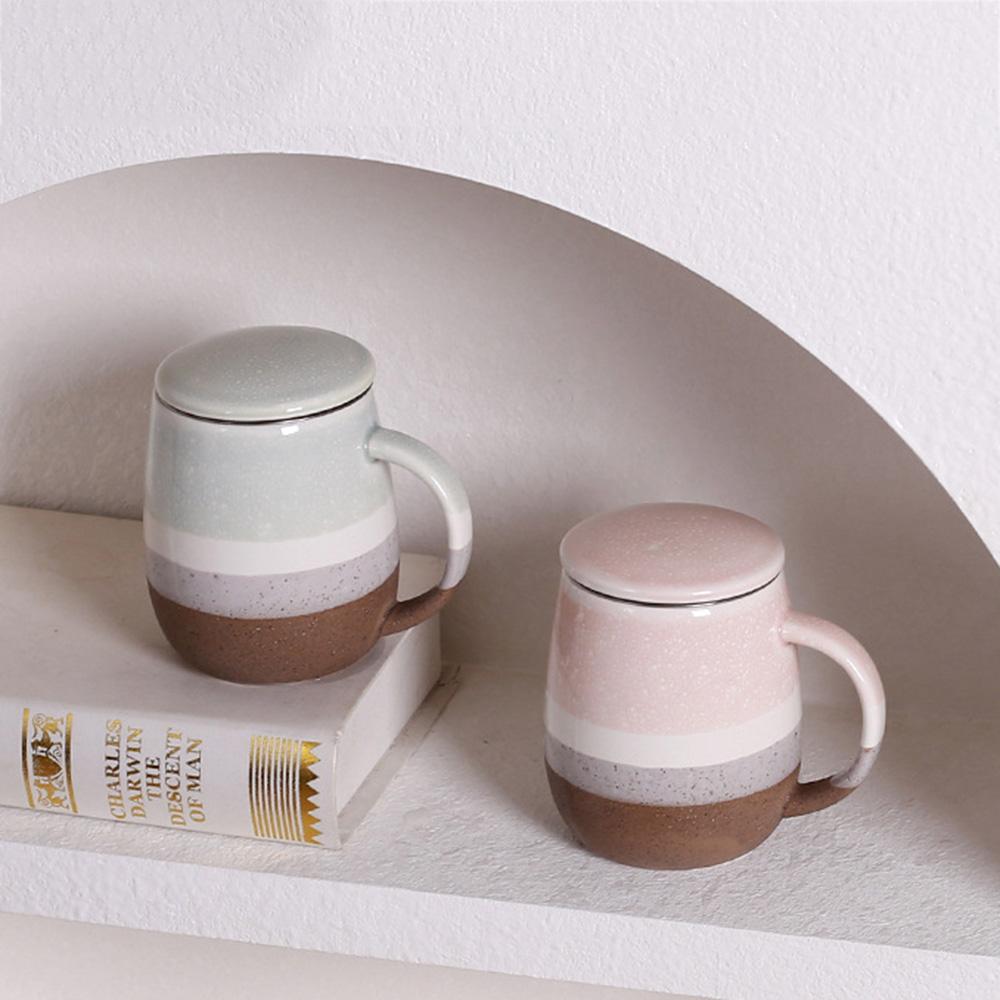 Tea Separation Kiln-changed Tea Mug Large Capacity Breakfast Office with Lid Water Cup Ceramic Coffee Cups Beer Mugs Drinkware