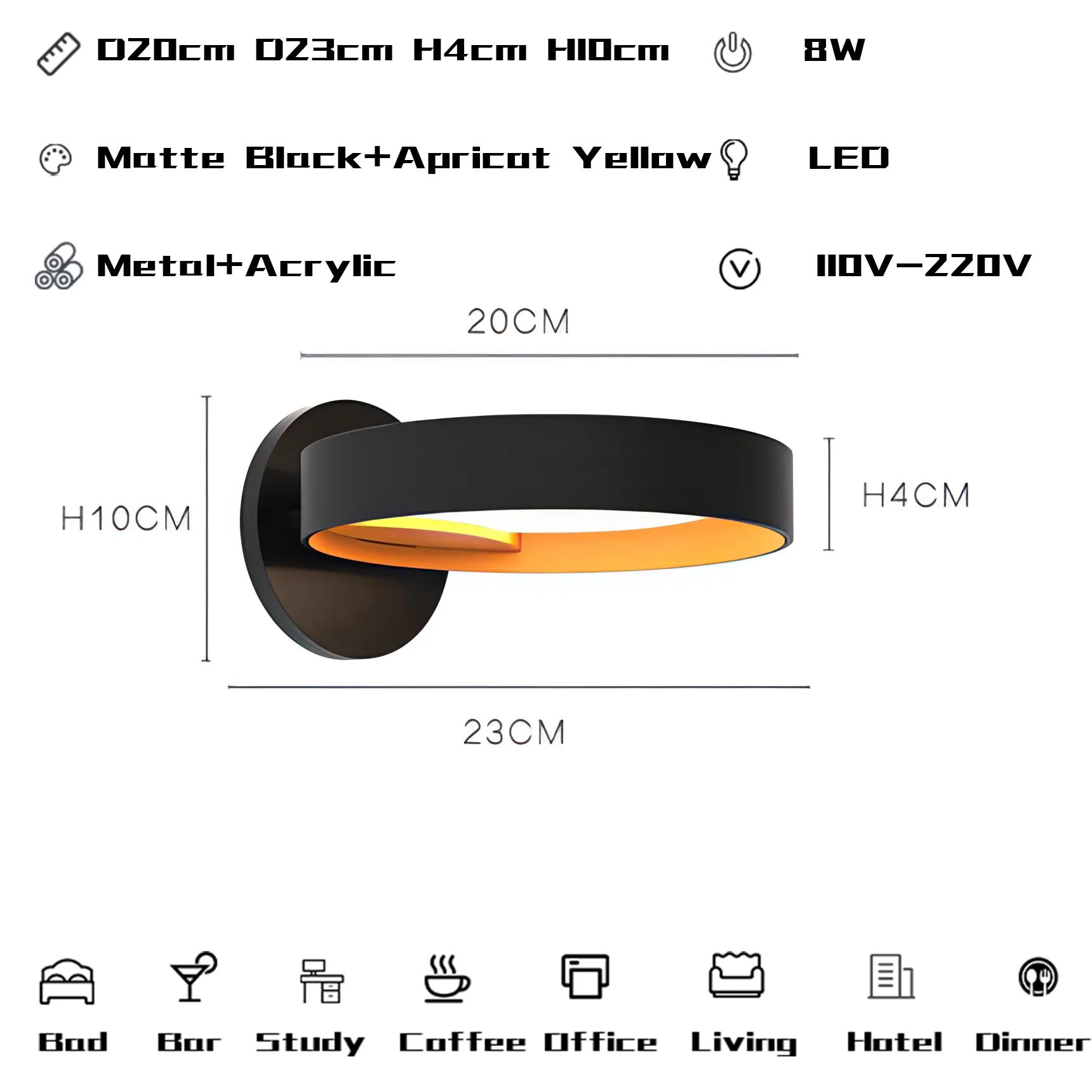 

Скандинавский постмодернистский арт-круглый светильник, роскошная люстра для ресторана, дизайнерская индивидуальность, простая гостиная, спальня, зеркало, настенный светильник Natural white 4000K