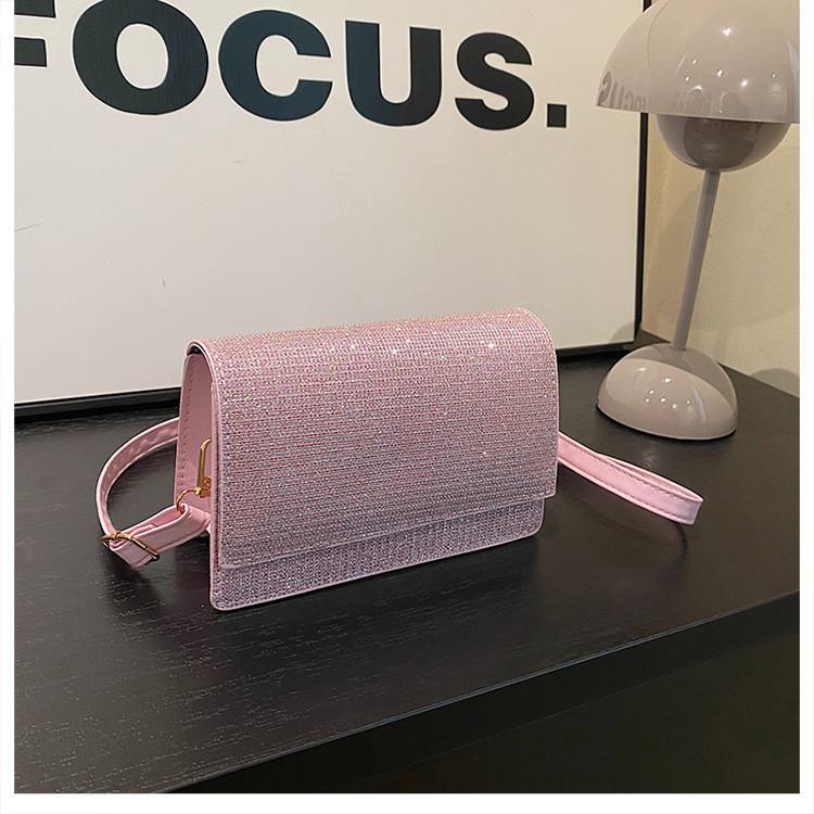 Fashionable Shiny Small Bag For Women Trendy 2024 Summer Pu Crossbody Handbag