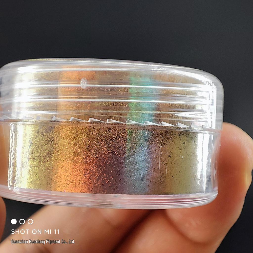 Chamäleon Farbwechselndes Nagel- & Augen-Glitzerpuder-Set